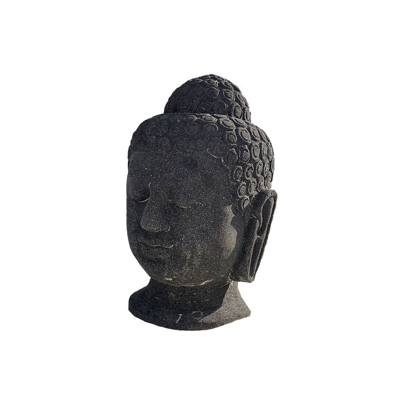 Statue Tête de Bouddha en pierre de lave - Ti'ma Stone