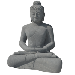 Statue Bouddha en tailleur en pierre naturelle - Ti'ma Stone