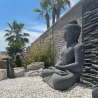 Statue Bouddha en tailleur en pierre naturelle - Ti'ma Stone