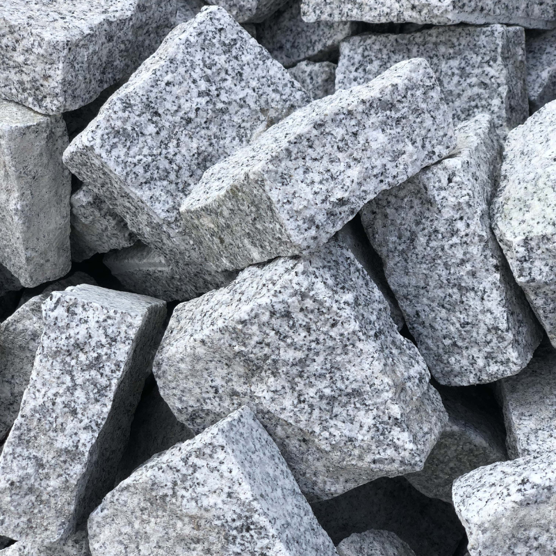 Pavé en pierre naturelle Granit Gris 10x10x5 cm - Ti'ma Stone