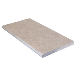 Margelle de piscine pierre naturelle Sinaï Beige Sablée Brossée 60x30x3 cm Bord 1/2 Rond