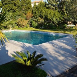 Margelle Pierre Sinaï Beige 60x30x3 cm Bord 1/2 Rond - Ti'ma Stone