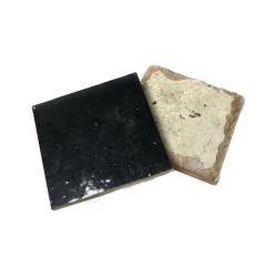 Carrelage Zellige Marocain Noir N°5 10x10 cm - Ti'ma Stone