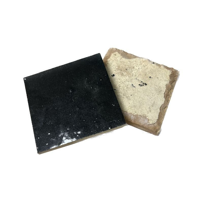 Carrelage Zellige Marocain Noir N°5 10x10 cm - Ti'ma Stone