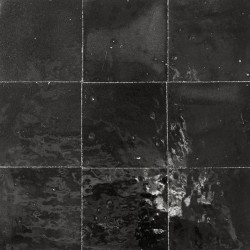 Carrelage Zellige Marocain Noir N°5 10x10 cm - Ti'ma Stone