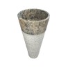 Vasque sur pied en Travertin Silver layée - Ti'ma Stone