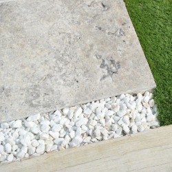 Carrelage Travertin Gris 1er choix Vieilli 61x40,6x1,2 cm - Ti'ma Stone