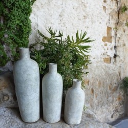 Pot décoratif en fibre de ciment Botol Natura Beige - Ti'ma Stone