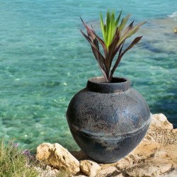 Pot décoratif en fibre de ciment Orion Copper Black - Ti'ma Stone