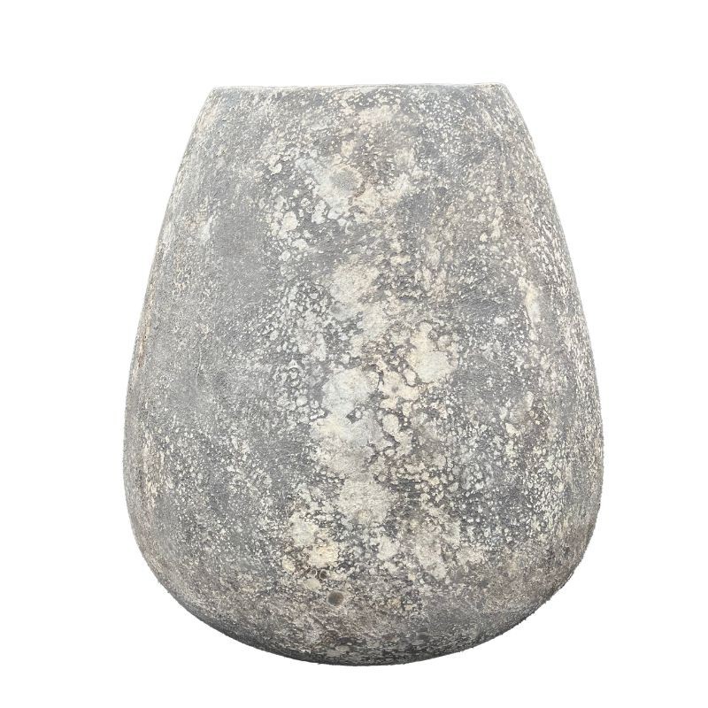 Pot en fibre de ciment Agni Vieille Pierre Grise - Ti'ma Stone