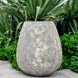 Pot en fibre de ciment Agni Vieille Pierre Grise - Ti'ma Stone