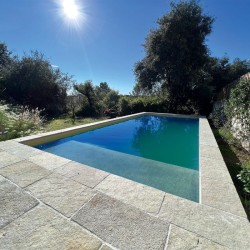 Margelle Tandur Beige 60x30x3 cm Bord 1/2 Rond - Ti'ma Stone
