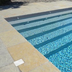 Margelle Tandur Beige 60x30x3 cm Bord 1/2 Rond - Ti'ma Stone
