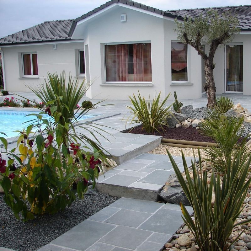 Margelle Tandur Gris 60x30x3 cm Bord 1/2 Rond - Ti'ma Stone