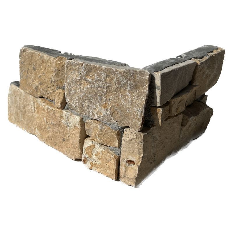 Angle de plaquette Pearl Stone Fix Calcaire Clair - Ti'ma Stone
