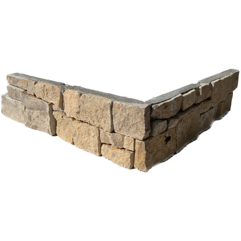Angle de plaquette Pearl Stone Fix Calcaire Clair - Ti'ma Stone