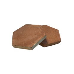 Tomette Hexagonale en Terre Cuite finition vieux patrimoine 9x9x2 cm