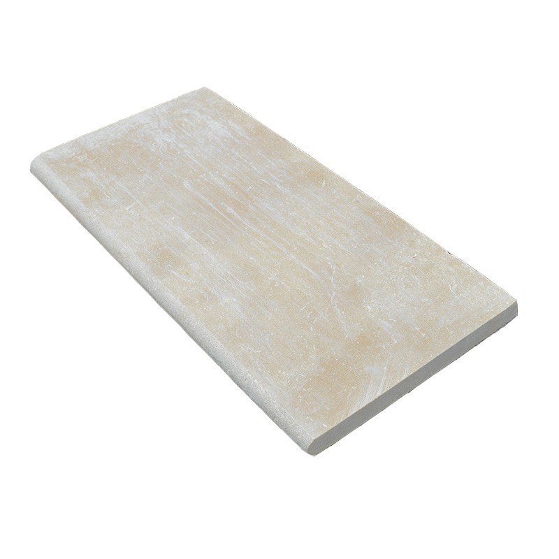 Margelle Pierre Atlas Beige 61x30,5x3 cm Bord 1/2 Rond - Ti'ma Stone