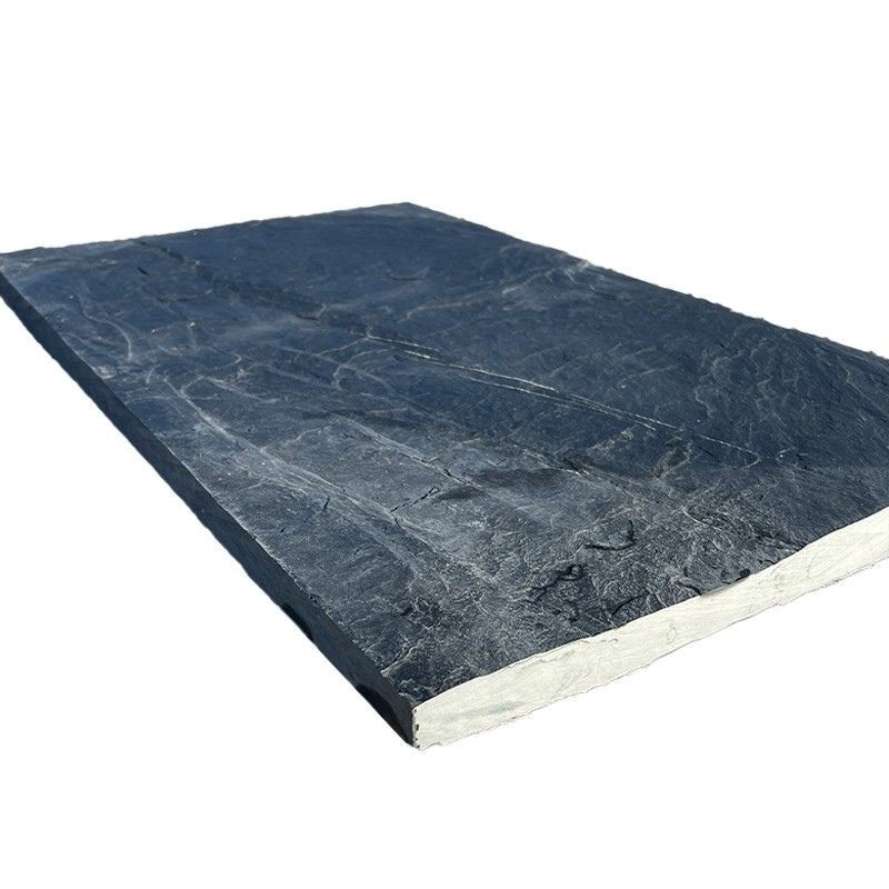 Pas Japonais Rectangle en Ardoise Noire 60x30x2-4 cm - Ti'ma Stone