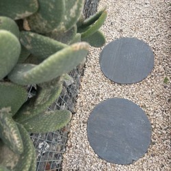 Pas Japonais Rond en Ardoise Noire Ø 40 cm - Ti'ma Stone