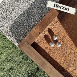 Kit Terrain de pétanque Stabilisé Rose 10x2 m [20m²] - Ti'ma Stone