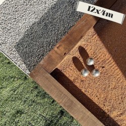 Kit Terrain de pétanque Stabilisé Rose 12x4 m [48m²]