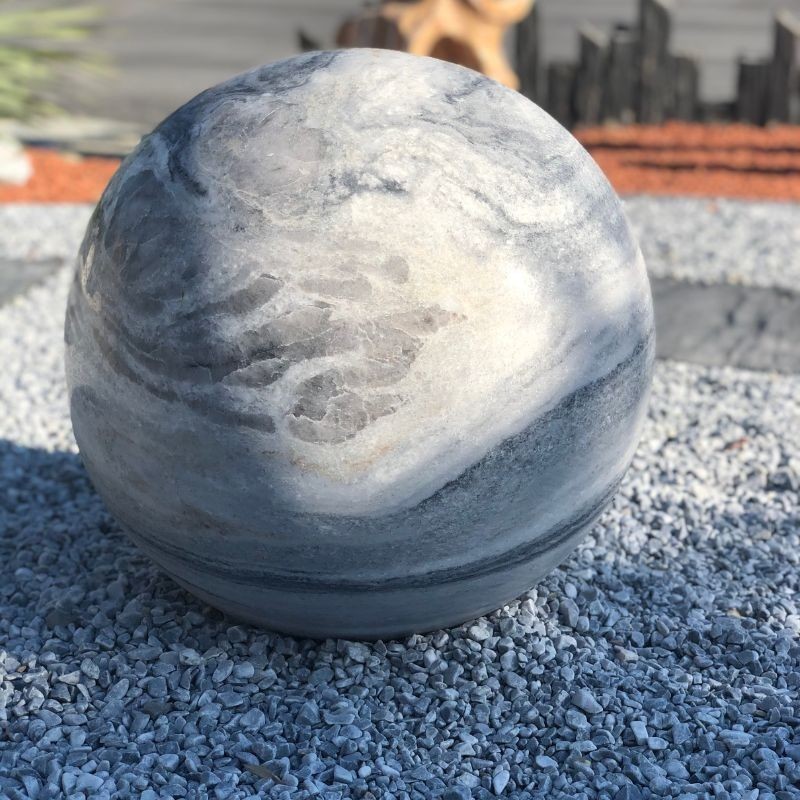 Sphère décorative Marbre Blanc Carrare - Ti'ma Stone