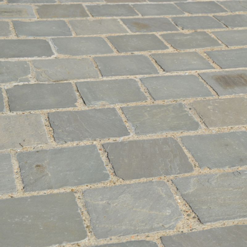 Pavé pierre naturelle Grès Kandla Gris 14x14x3-5 cm - Ti'ma Stone