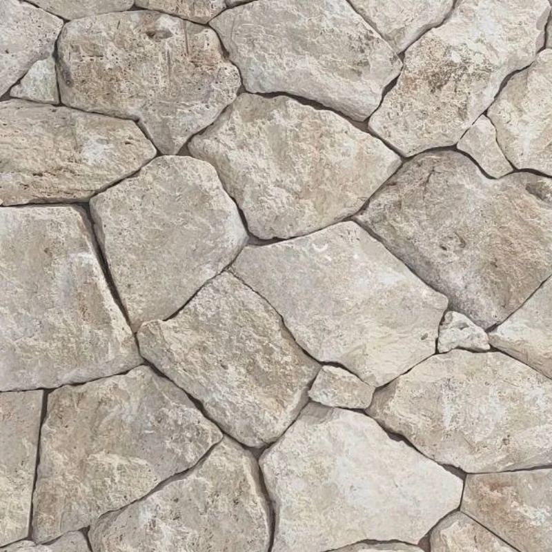 Parement Pierre Naturelle Travertin Beige Mix - Ti'ma Stone