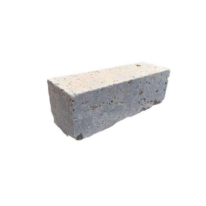 Bordure de jardin Travertin Gris Silver 30x10x10 cm - Ti'ma Stone