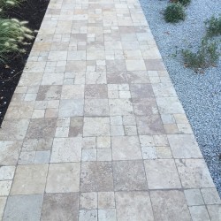 Pavé Travertin Rustic beige Vieilli 15x15x3 cm - Ti'ma Stone