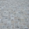 Pavé Travertin Gris Silver 1er choix Vieilli 10x10x3 cm - Ti'ma Stone