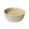 Vasque à poser ronde en pierre naturelle Atlas Beige - Ti'ma Stone