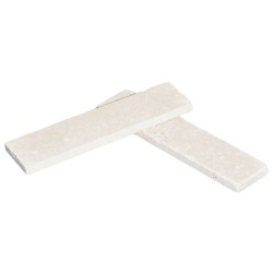 Chevron Travertin Beige Clair 1er choix Vieilli - 20,3x5x1 cm