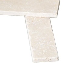 Chevron Travertin Beige Clair 1er choix Vieilli 20,3x5x1 cm - Ti'ma Stone