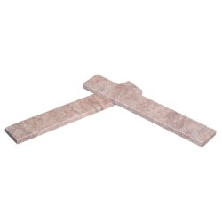 Dallage Bâton Rompu Travertin Rouge 1er choix 30,5x5x1,2 cm  - Ti'ma Stone