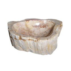 Vasque à poser en bois fossilisé et pierre naturelle - Ti'ma Stone