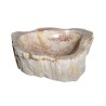 Vasque à poser en bois fossilisé et pierre naturelle - Ti'ma Stone