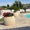 Pot à plante en pierre naturelle Atlas Beige Milano - Ti'ma Stone
