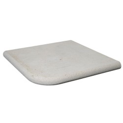 Margelle d'angle sortant Travertin Light vieilli - Ti'ma Stone