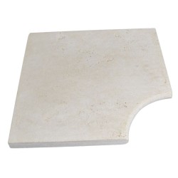 Margelle Angle Rentrant Travertin Light | Livraison Rapide