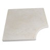 Margelle Angle Rentrant Travertin Light | Livraison Rapide