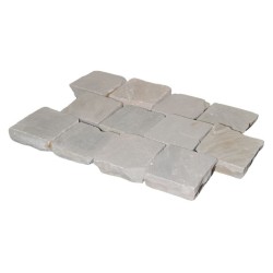 Pavé pierre naturelle Grès Kandla Gris 14x14x3-5 cm - Ti'ma Stone