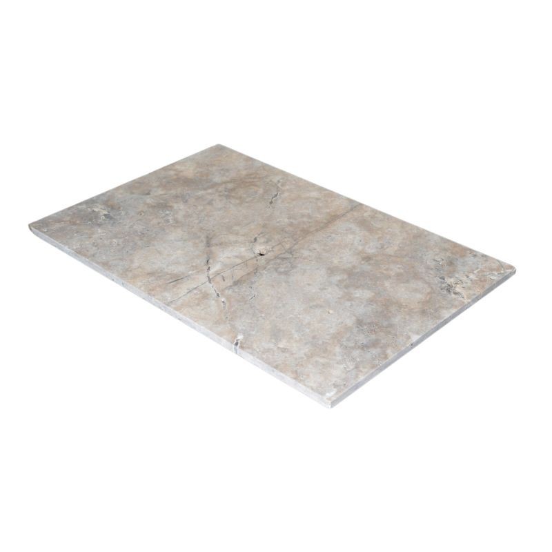 Dallage Travertin Gris 1er choix Vieilli 61x40,6x1,2 cm - Ti'ma Stone