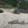 Bloc Marche pierre naturelle Cahors beige 100x35x15 cm - Ti'ma Stone