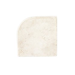 Margelle d'angle sortant Travertin Beige Clair Bord 1/2 Rond