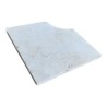 Margelle d'angle rentrant Travertin Beige Clair Bord 1/2 Rond
