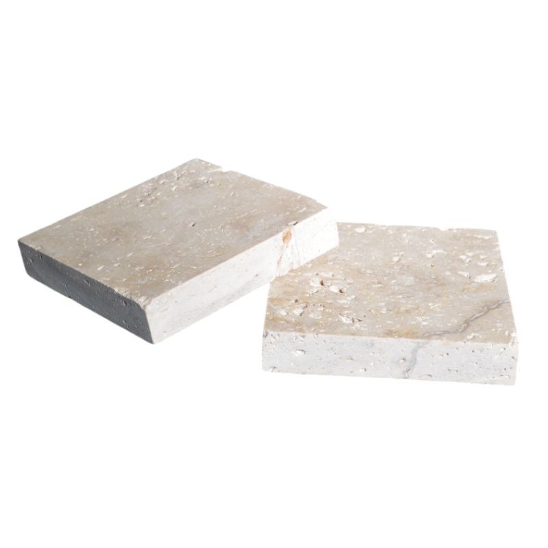 Pavé Travertin Rustic beige Vieilli 15x15x3 cm - Ti'ma Stone