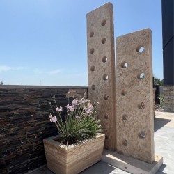 Palissade décorative Travertin beige planète - Ti'ma Stone