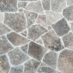 Opus Incertum Travertin Gris Silver Vieilli ép. 2 cm - Ti'ma Stone